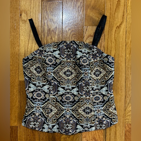 Free People Brocade Corset Cami - Picture 3 of 16